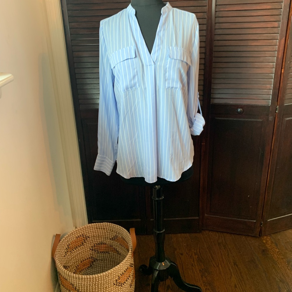 A New Day - striped V-neck top